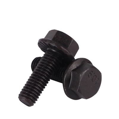 Grado 4.8/8.8/10.9 DIN Standard Hex Head Flange Bolti e dadi in finitura nera