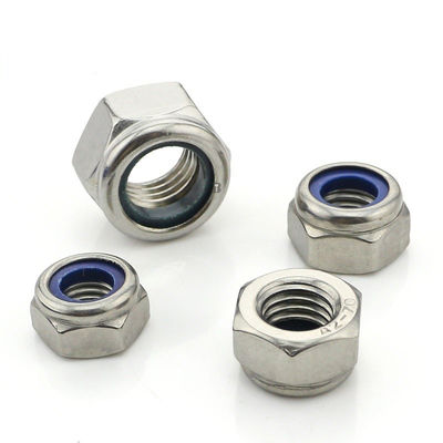DIN985 DIN982 Galvanizzato M8 M10 M12 Nylon Insert Lock Nut Metrica Finitura di ossido nero