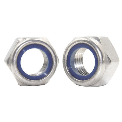 DIN985 DIN982 Galvanizzato M8 M10 M12 Nylon Insert Lock Nut Metrica Finitura di ossido nero
