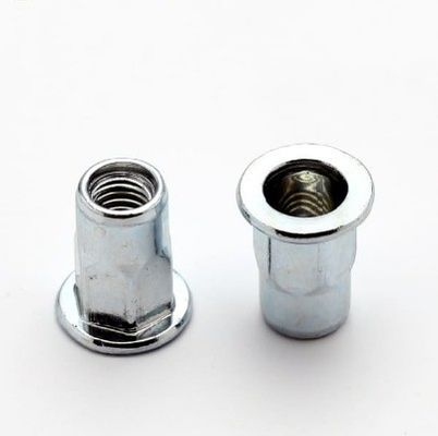 Acciaio al carbonio zinco giallo M6 Testa rotonda piatta Mezzo mazzo di rivettatura esessuale per interni ed esterni