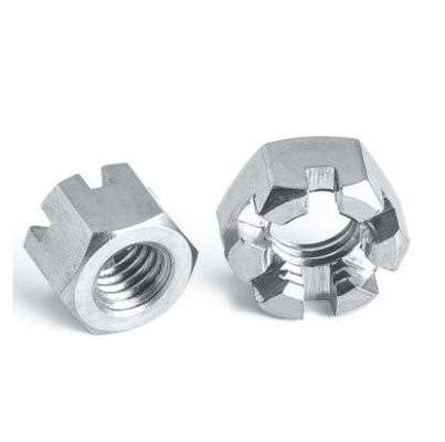 Nocciolo a fessura Din 935 M4 Flange Round Lock Hexagon Slot Castle Nocciolo per la richiesta del cliente