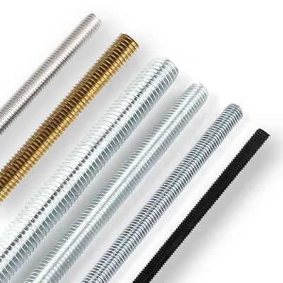Acciaio inossidabile in ottone 304 316 A2 A4 Gr 4.8 8.8 Plain Black Zinc Plated HDG DIN975 DIN976 Threaded Rod M4-M48