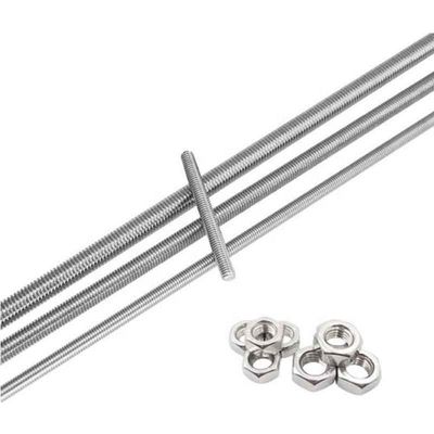 Acciaio inossidabile in ottone 304 316 A2 A4 Gr 4.8 8.8 Plain Black Zinc Plated HDG DIN975 DIN976 Threaded Rod M4-M48