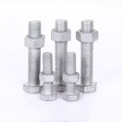 DIN Standard Hebei Fastener HDG Hot Dip Galvanized Hex Bolt e Noce con zinco giallo