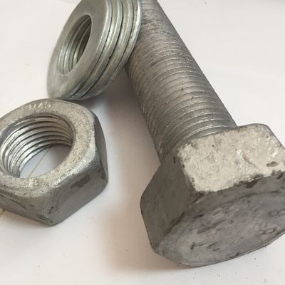 DIN Standard Hebei Fastener HDG Hot Dip Galvanized Hex Bolt e Noce con zinco giallo