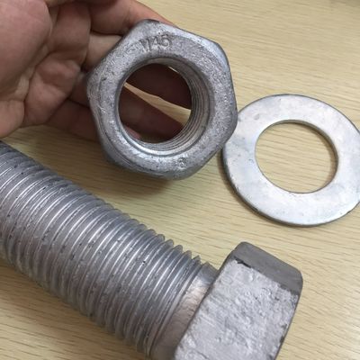 DIN Standard Hebei Fastener HDG Hot Dip Galvanized Hex Bolt e Noce con zinco giallo