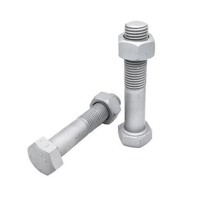 DIN Standard Hebei Fastener HDG Hot Dip Galvanized Hex Bolt e Noce con zinco giallo