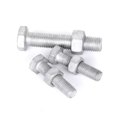 DIN Standard Hebei Fastener HDG Hot Dip Galvanized Hex Bolt e Noce con zinco giallo