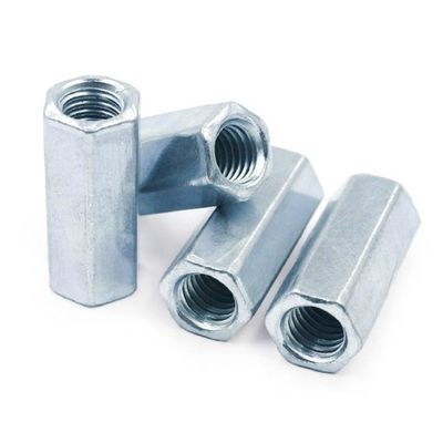 DIN Standard Plain Zinc Galvanized Hexagon Long Nut M5-120 per la connessione del connettore