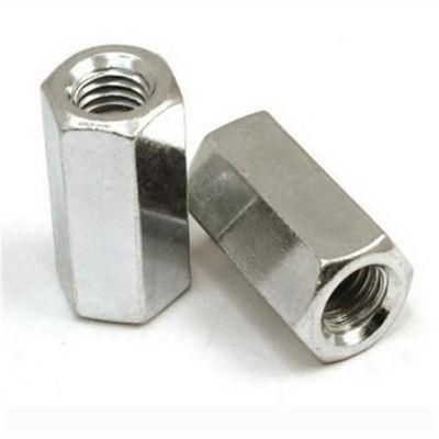 DIN Standard Plain Zinc Galvanized Hexagon Long Nut M5-120 per la connessione del connettore