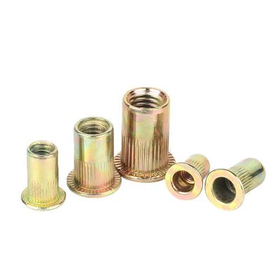 Noce galvanizzata a testa piatta con rivetti verticali di grado 4.8/8.8/10.9/12.9 Ect