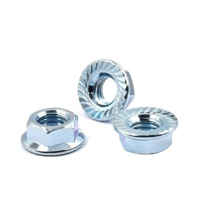 Nocciolo di flangia finitura lucida DIN6923 con guarnizione Nocciolo serrato antiscivolo Zinc bianco