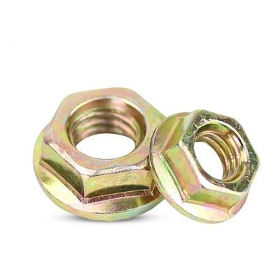 Nocciolo di flangia finitura lucida DIN6923 con guarnizione Nocciolo serrato antiscivolo Zinc bianco