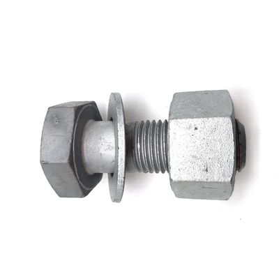 M16 HDG Cerniera elettrica a testa esessuale con dadi esessuali e acciaio da lavaggio di grado 8.8/6.8 ossido nero