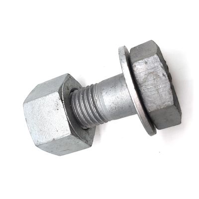 M16 HDG Cerniera elettrica a testa esessuale con dadi esessuali e acciaio da lavaggio di grado 8.8/6.8 ossido nero