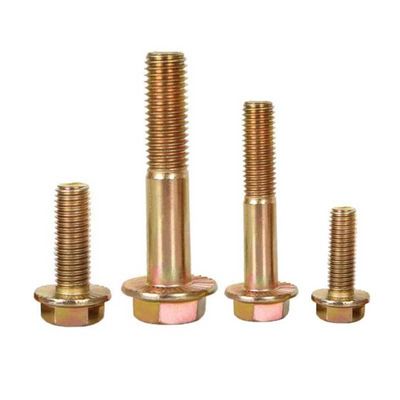 12.9 di grado giallo zinco rivestito DIN6921 Hex Head Flange Bolt M10 M12 M6 per edifici
