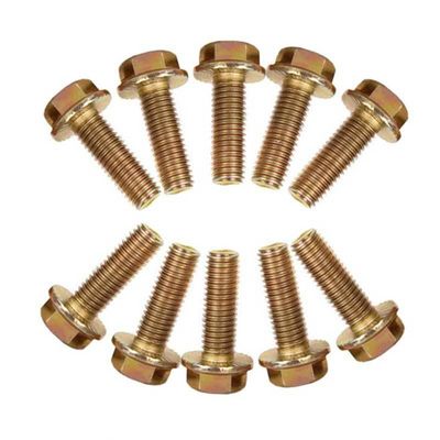 12.9 di grado giallo zinco rivestito DIN6921 Hex Head Flange Bolt M10 M12 M6 per edifici
