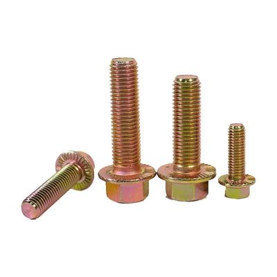 12.9 di grado giallo zinco rivestito DIN6921 Hex Head Flange Bolt M10 M12 M6 per edifici
