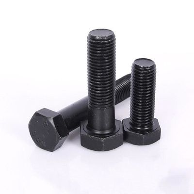 Bollino esessuale in acciaio al carbonio ad alta resistenza DIN931 DIN933 8.8 10.9 12.9 grado con finitura nera