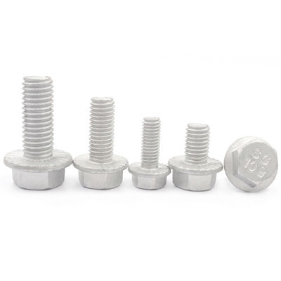 Fornitura diretta Hot Dip Galvanizzato HDG Plate Hex Flange Bolt DIN6921 per la costruzione