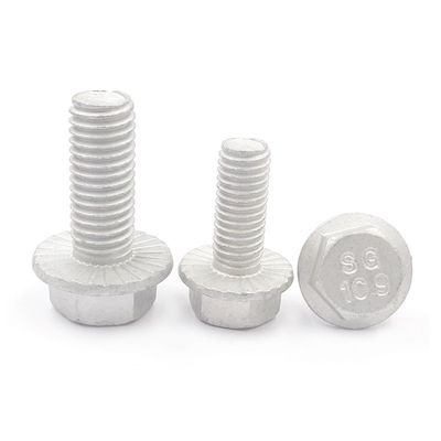 Fornitura diretta Hot Dip Galvanizzato HDG Plate Hex Flange Bolt DIN6921 per la costruzione