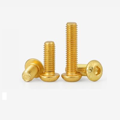 M5-M100 rame ottone ISO7380 Hex Socket Button Head Security Cap Screw Bolt per industria