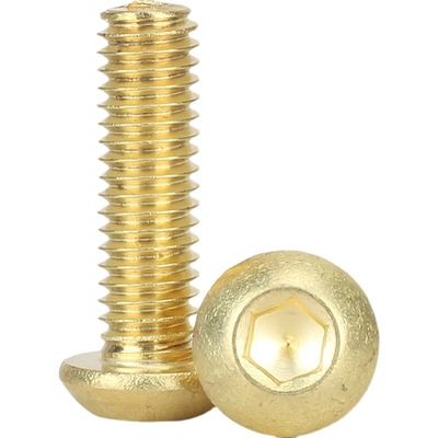 M5-M100 rame ottone ISO7380 Hex Socket Button Head Security Cap Screw Bolt per industria