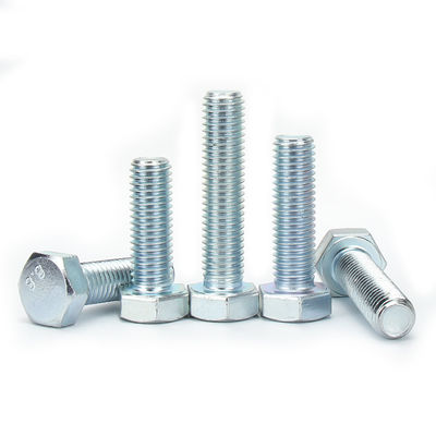 ISO9001 Certificate Strength Galvanized Steel Hex Bolt DIN933 per applicazioni aerospaziali