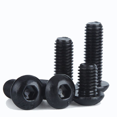 Nero 304 in acciaio inossidabile Mezza testa rotonda Esagonale Boccone ISO7380 Pan Head Screw
