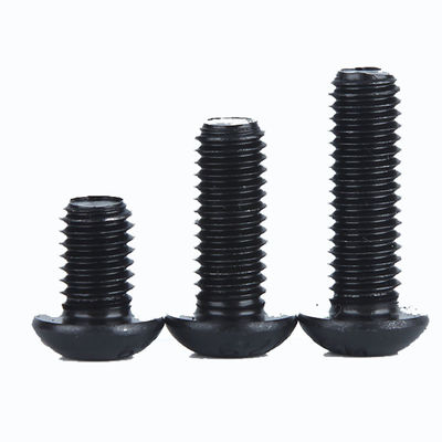 Nero 304 in acciaio inossidabile Mezza testa rotonda Esagonale Boccone ISO7380 Pan Head Screw