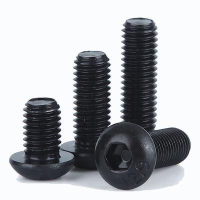 Nero 304 in acciaio inossidabile Mezza testa rotonda Esagonale Boccone ISO7380 Pan Head Screw